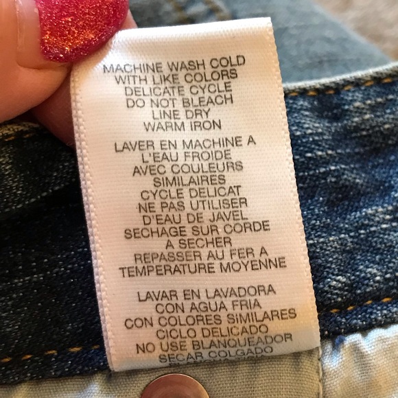 NWOT Michael Kors straight jeans pink flowers embroidered Size 6 30 x 28 - Picture 5 of 10